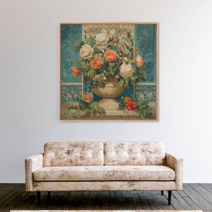 Ch Teau Garden Urn Canvas Print, French Country Art, Printable Art, Farmhouse Decor, Fine Art, Country, Eclectic Wall Art, FCA-1x1-19
