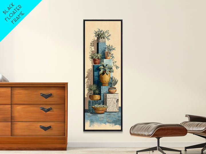 Terra Cotta Pots Canvas Print, French Country Art, Original Painting, Farmhouse Decor, Fine Art, Country, Coastal Wall Art, FCA-1x3-95