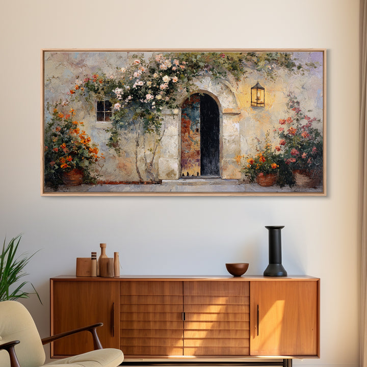 Rustic Door Covered Canvas Print, French Country Art, Statement Artwork, Farmhouse Decor, Fine Art, Country, Digital Art, FCA-2x1-61