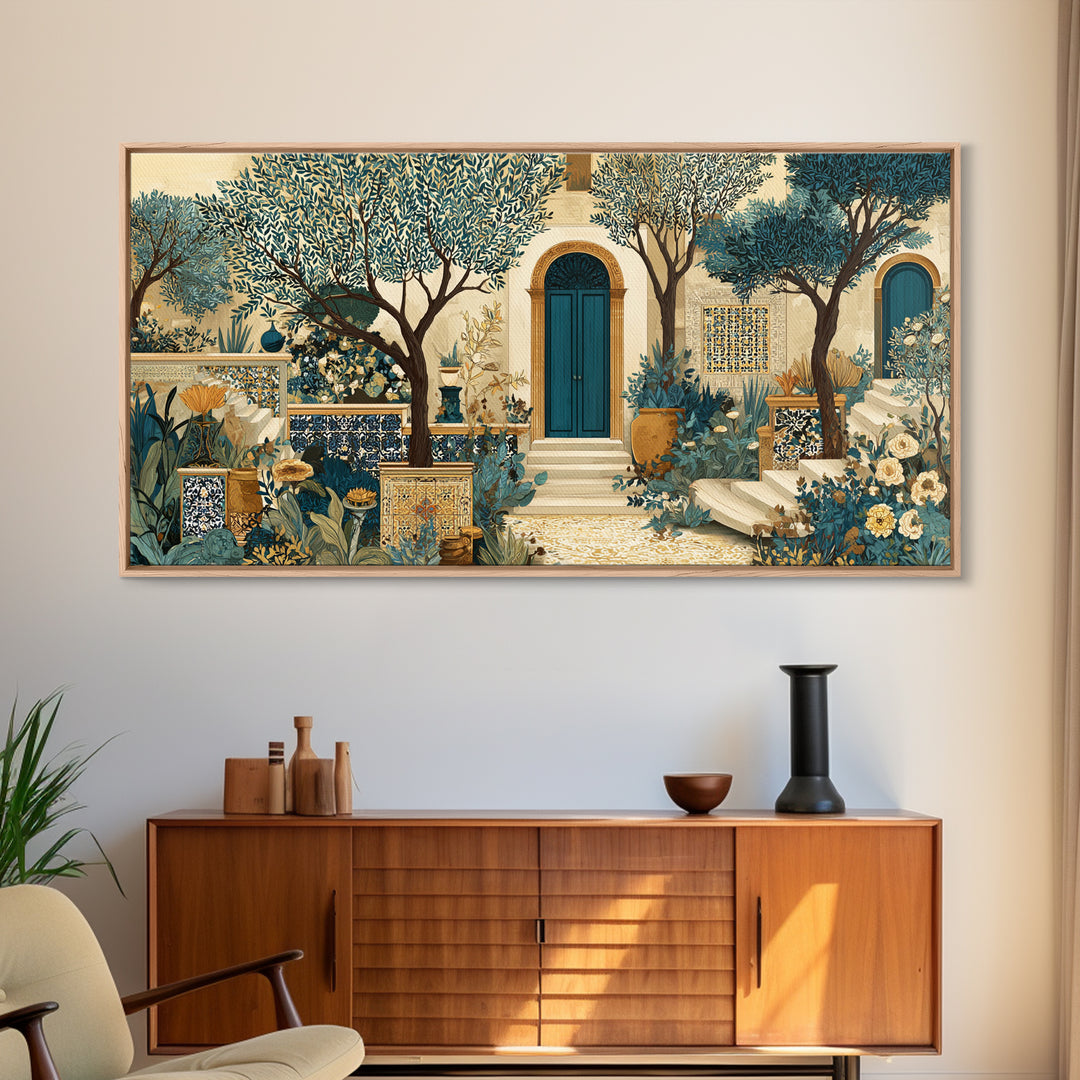 Sunlit Provence Olive Grove Canvas Print, French Country Art, Luxury Decor, Farmhouse Decor, Fine Art, Country, Oil Painting, FCA-2x1-73