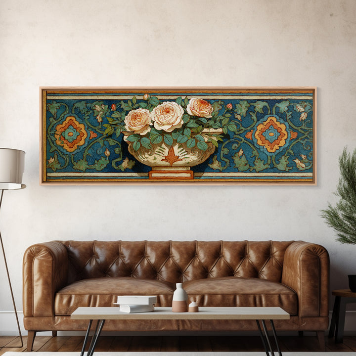 Ch Teau Garden Urn Canvas Print, French Country Art, Wall Decor, Farmhouse Decor, Oil Painting, Country, Contemporary Art, FCA-3x1-35