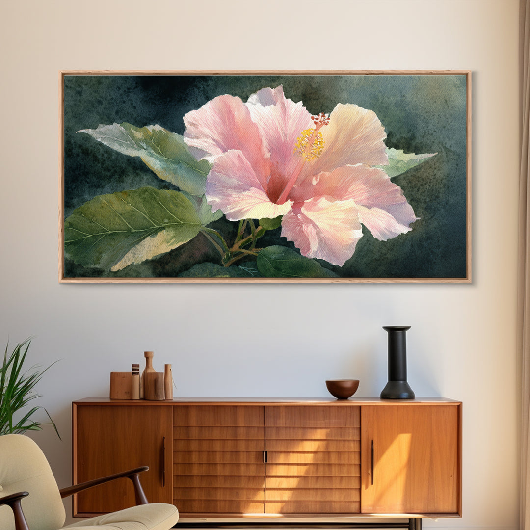 Lavender Bundle Tied Framed Canvas Print, Floral Art, Minimalist Decor, Living Room Decor, Oil Painting, Bloom, FLO-2x1-30