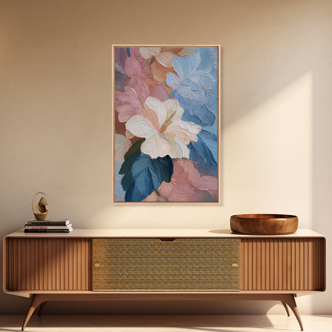 Abstract Flower Forms Canvas Print, Floral Art, Art, Living Room Decor, Oil Painting, Bloom, Art Nouveau Decor, FLO-2x3-50