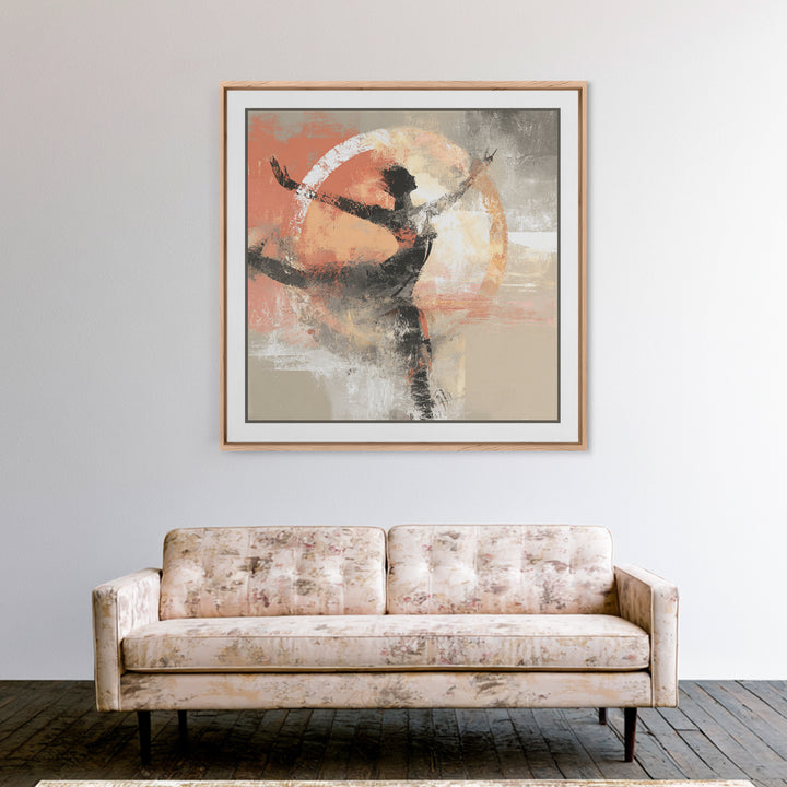 Abstract Human Figure Canvas Print, Fitness Studio Art, Gym Wall Decor, Gym Decor, Fine Art, Motion, Yoga Room Decor, FSA-1x1-26