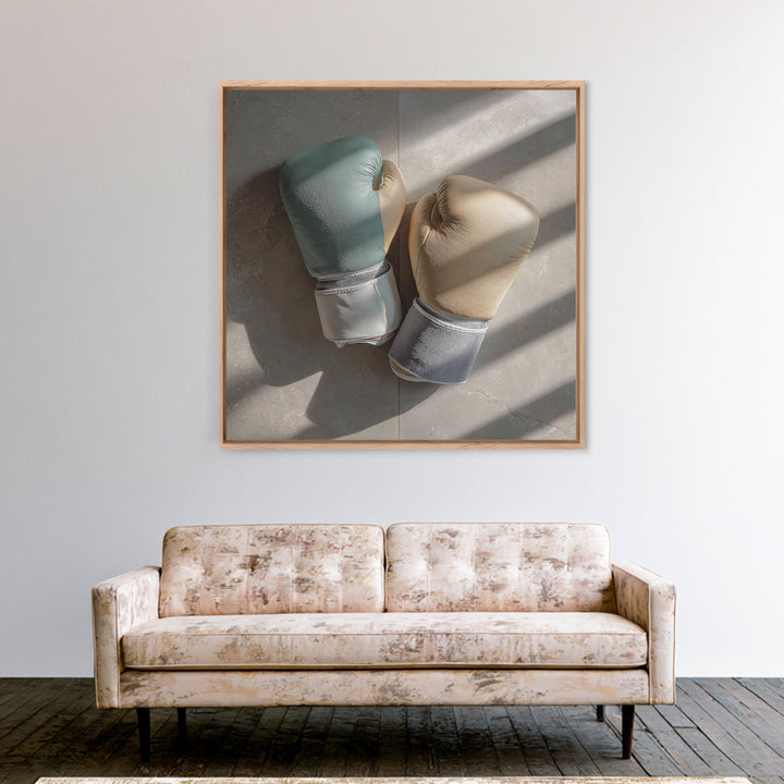 Boxing Gloves Still Life Canvas Print, Fitness Studio Art, Gym Wall Decor, Gym Decor, Fine Art, Motion, Yoga Room Decor, FSA-1x1-5
