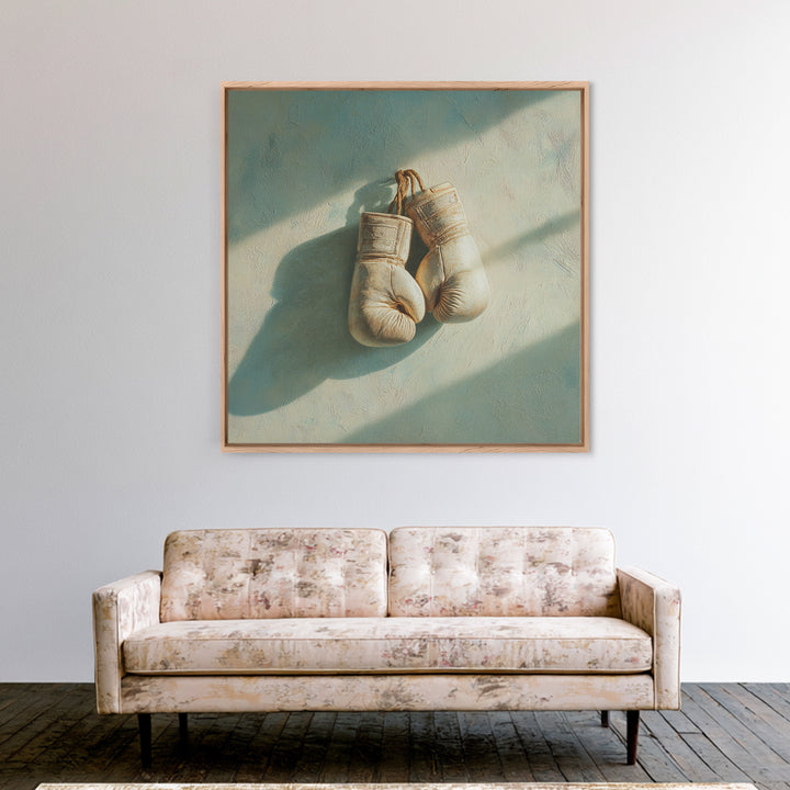 Boxing Gloves Still Life Framed Canvas Print, Fitness Studio Art, Gym Poster, Gym Decor, Fine Art, Motion, Modern Decor, FSA-1x1-53