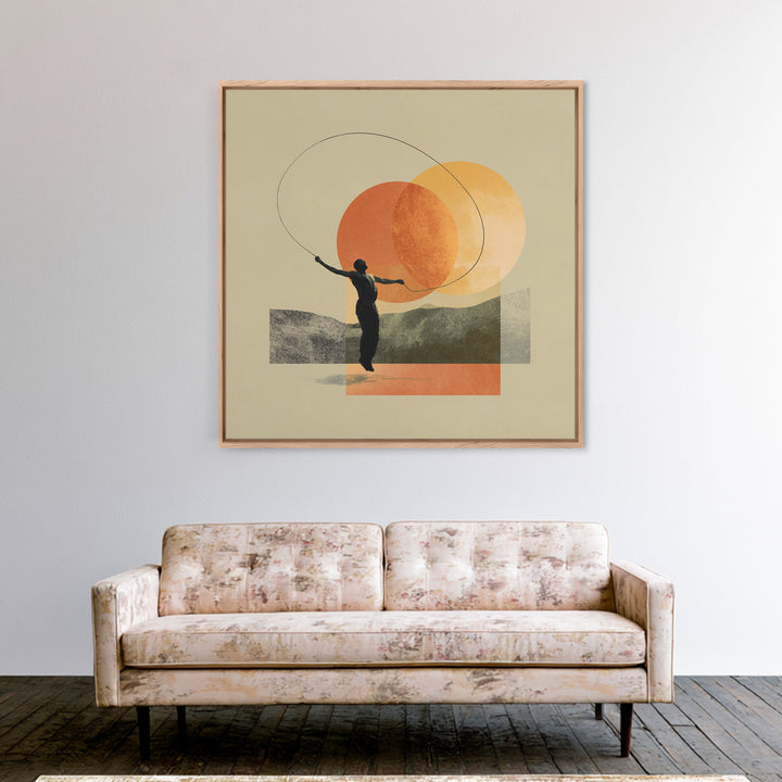 Jump Rope Movement Captured as Curved Lines Canvas Print, Fitness Studio Art, Pilates Poster, Gym Decor, Fine Art, Motion, FSA-1x1-82