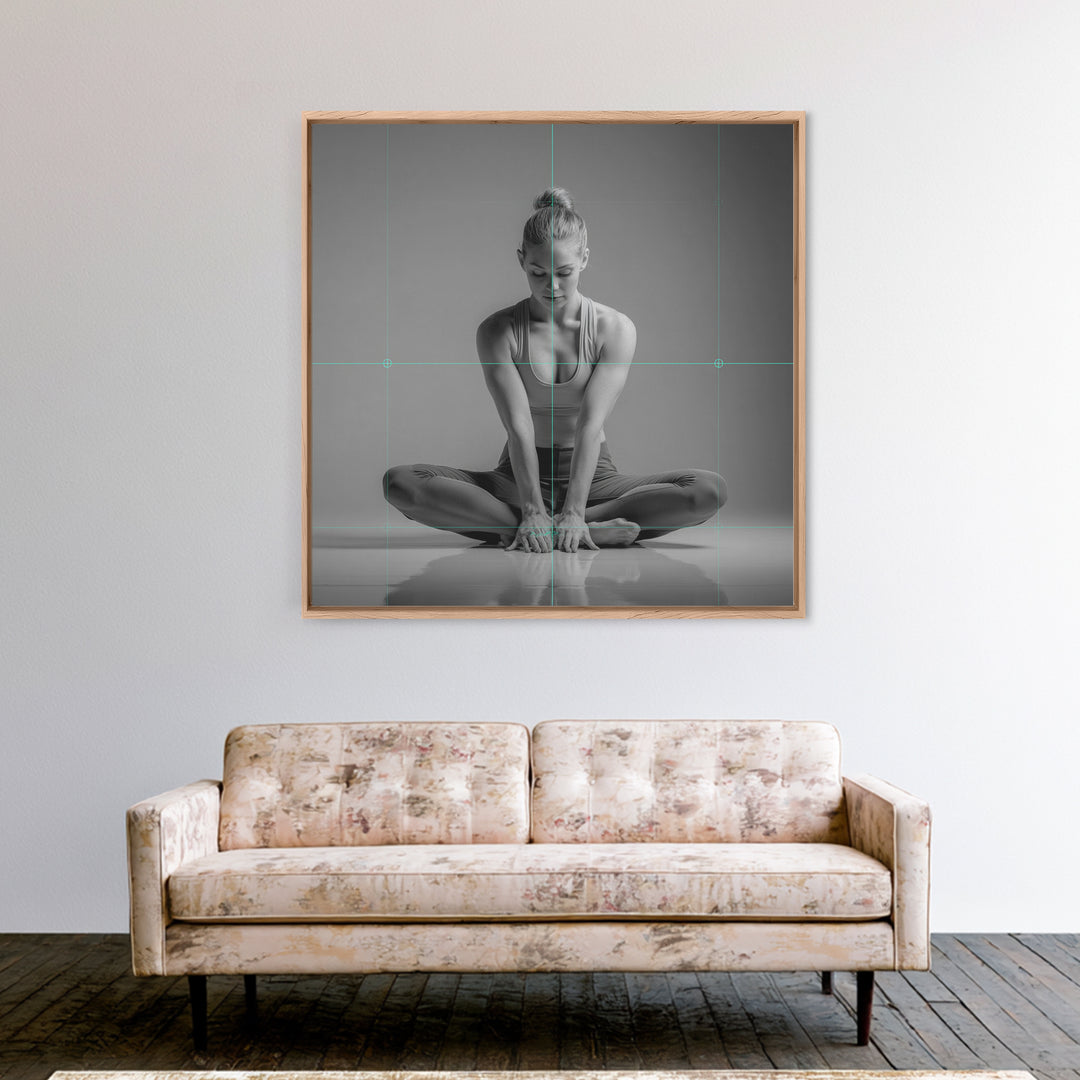 Sprinter Start Position Canvas Print, Fitness Studio Art, Pelvic Floor Art, Gym Decor, Motion, Boho Decor, Luxury Decor, FSA-1x1-86
