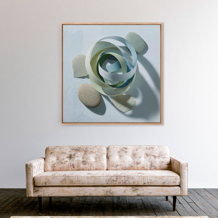 Gymnast Ribbon Forming a Spiral Composition Canvas Print, Fitness Studio Art, Home Gym Wall Art, Gym Decor, Fine Art, Motion, FSA-1x1-95