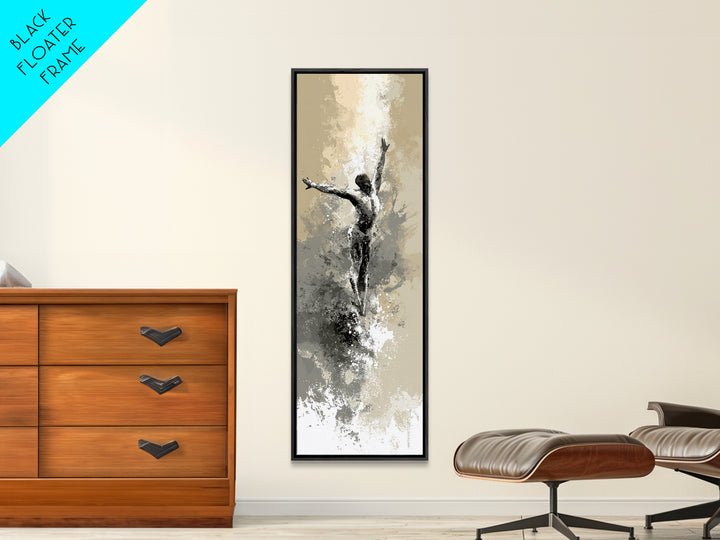 Sprinter Start Position Canvas Print, Fitness Studio Art, Yoga Wall Art, Gym Decor, Fine Art, Motion, Dance Studio Decor, FSA-1x3-26