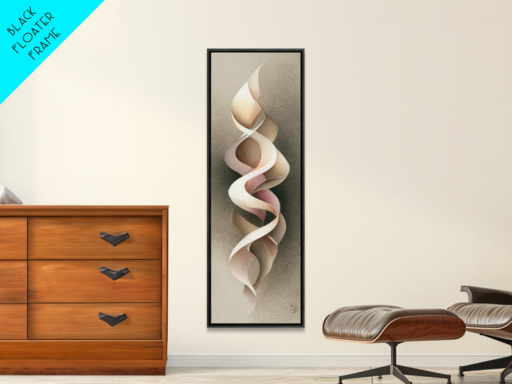 Gymnast Ribbon Forming a Spiral Composition Canvas Print, Fitness Studio Art, Pelvic Floor Art, Gym Decor, Fine Art, Motion, FSA-1x3-35