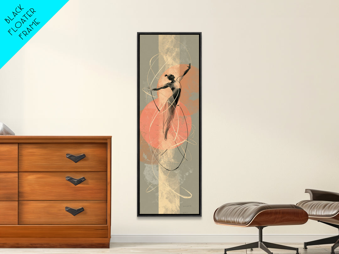 Jump Rope Movement Captured as Curved Lines Canvas Print, Fitness Studio Art, Minimalist Art Print, Gym Decor, Motion, FSA-1x3-70