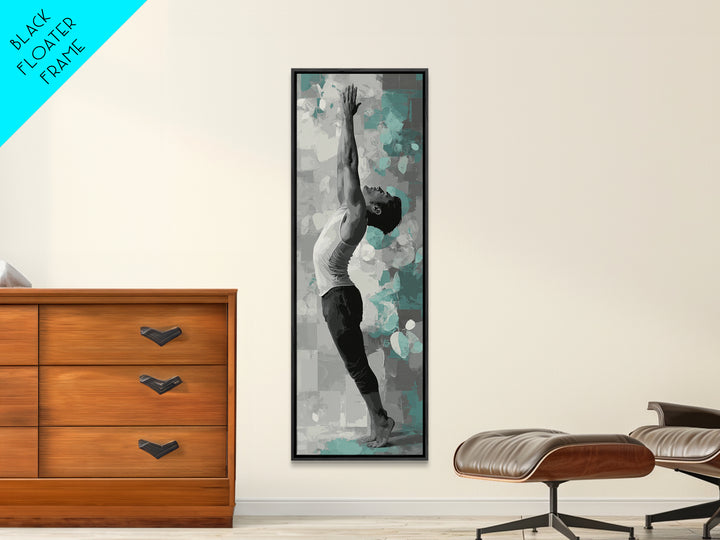 Sprinter Start Position Framed Canvas Print, Fitness Studio Art, Dancing Wall Art, Gym Decor, Fine Art, Motion, Gallery Decor, FSA-1x3-74