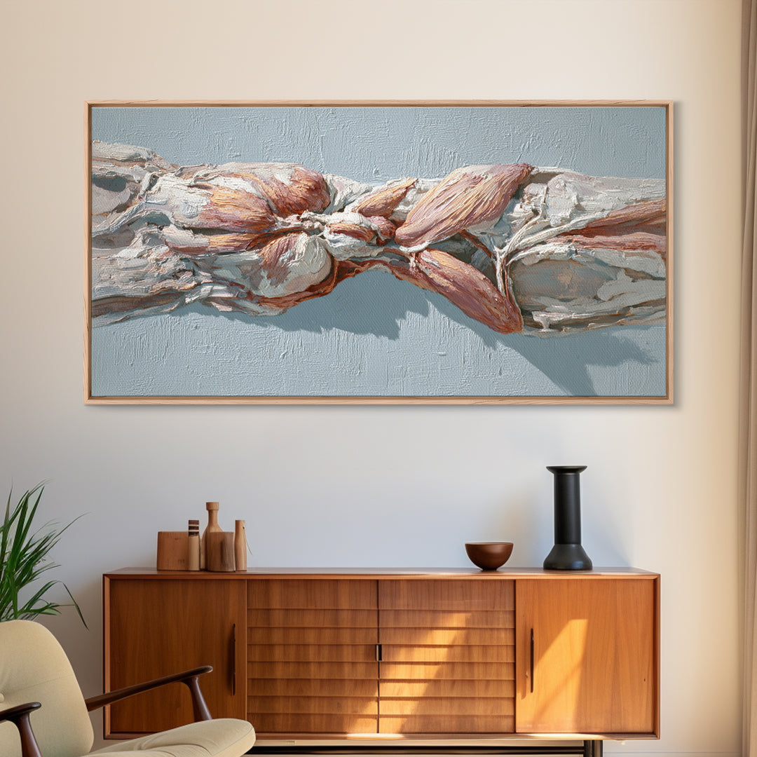 Anatomical Muscle Study Canvas Print, Fitness Studio Art, Art Print, Gym Decor, Oil Painting, Motion, Motivational Poster, FSA-2x1-53