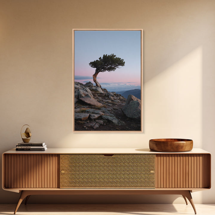 Mountain Trail Runner Framed Canvas Print, Fitness Studio Art, Gym Wall Art, Gym Decor, Fine Art, Motion, Luxury Decor, FSA-2x3-12