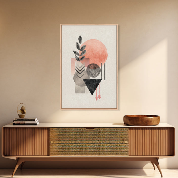 Minimal Motivational Symbol Using Arrows and Shapes Canvas Print, Fitness Studio Art, Fine Art Print, Gym Decor, Motion, FSA-2x3-45