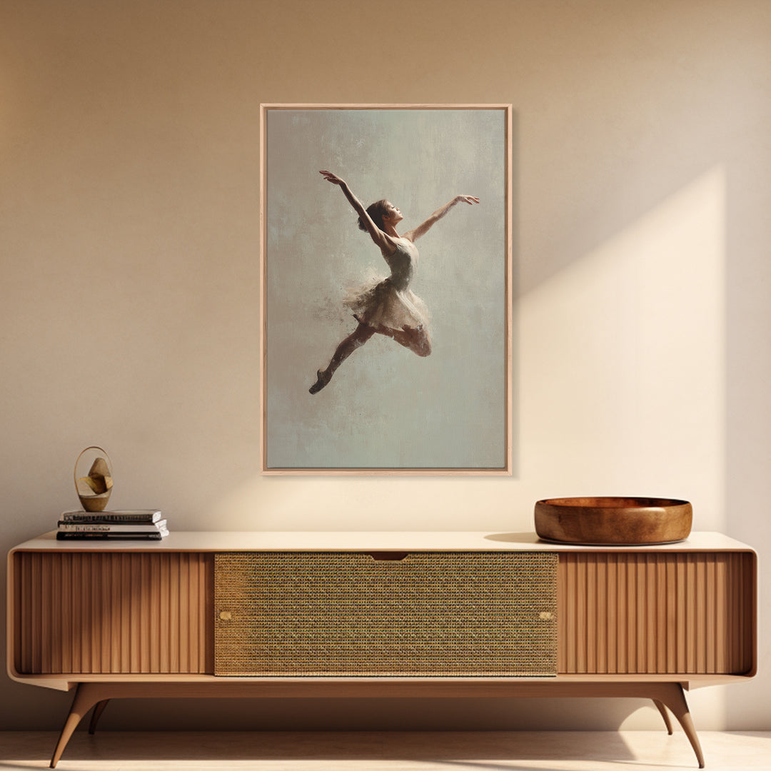 Dancer Leap with Painterly Energy Canvas Print, Fitness Studio Art, Home Gym Wall Art, Gym Decor, Fine Art, Motion, Art Print, FSA-2x3-67