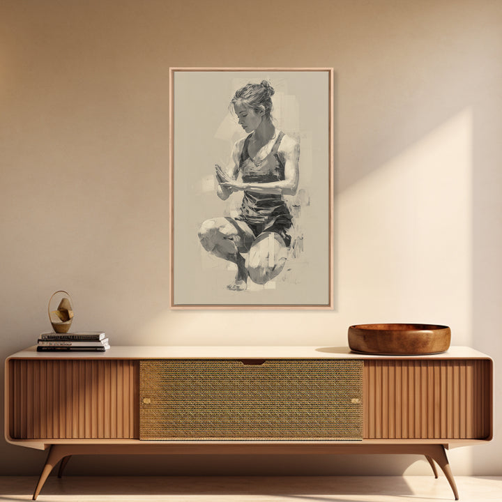 Sprinter Start Position Canvas Print, Fitness Studio Art, Statement Artwork, Gym Decor, Fine Art, Motion, Large Wall Art, FSA-2x3-70