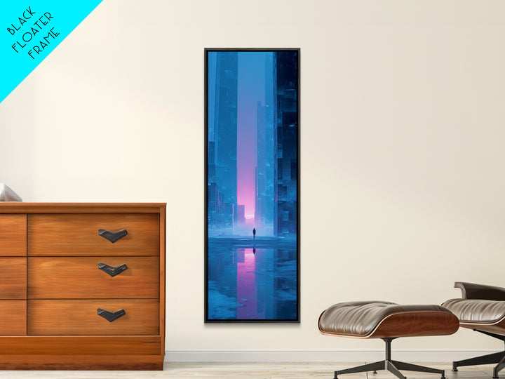Glowing Geometric Portal Canvas Print, Futuristic Art, Luxury Decor, Living Room Decor, Fine Art, Future, Canvas Wall Art, FUT-1x3-2