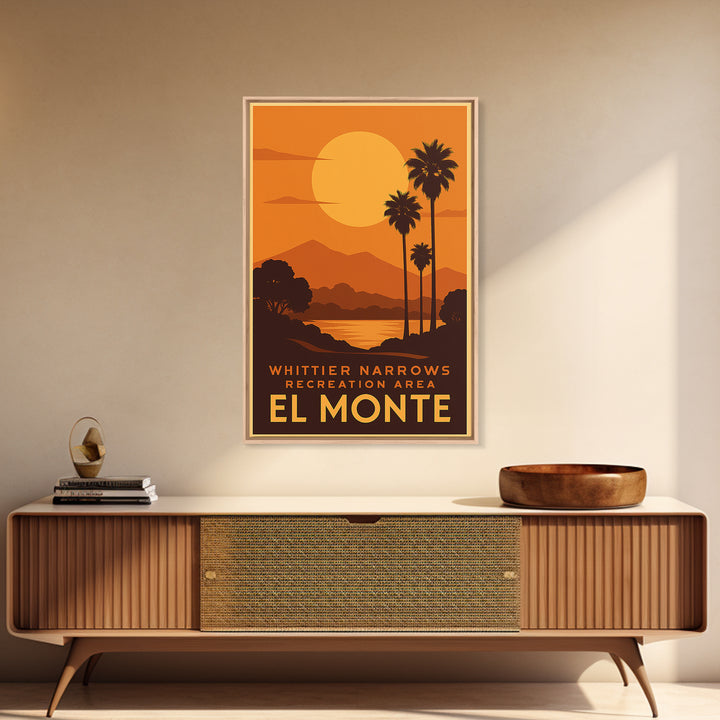 El Monte Travel Poster, Canvas Print, Gold Art Deco Poster Art, El Monte Travel Art, Modern Wall Decor, City Travel Prints, City Art Print