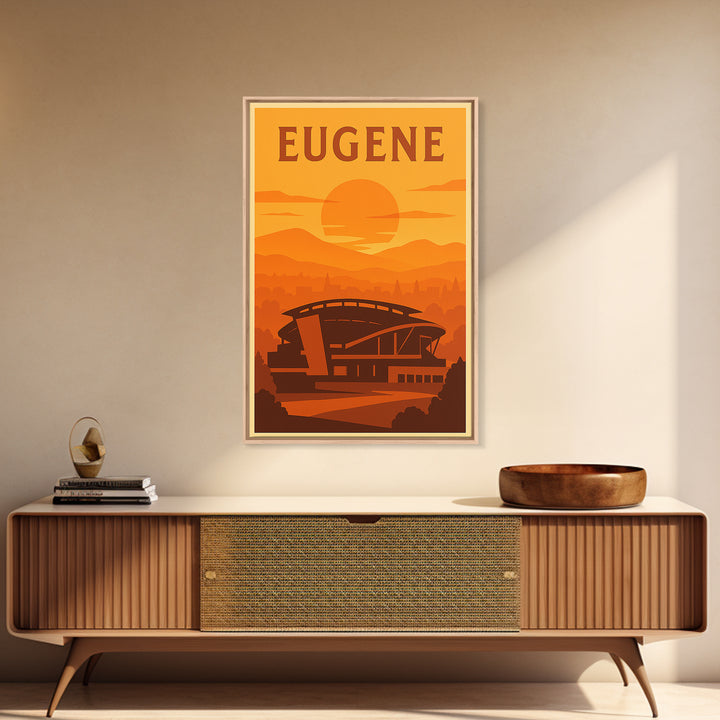 Eugene Oregon Travel Poster, Canvas Print, Vintage Deco Wall Art, Eugene Art Print, Gift For Travelers, Travel Poster Set, Travel Wall Art