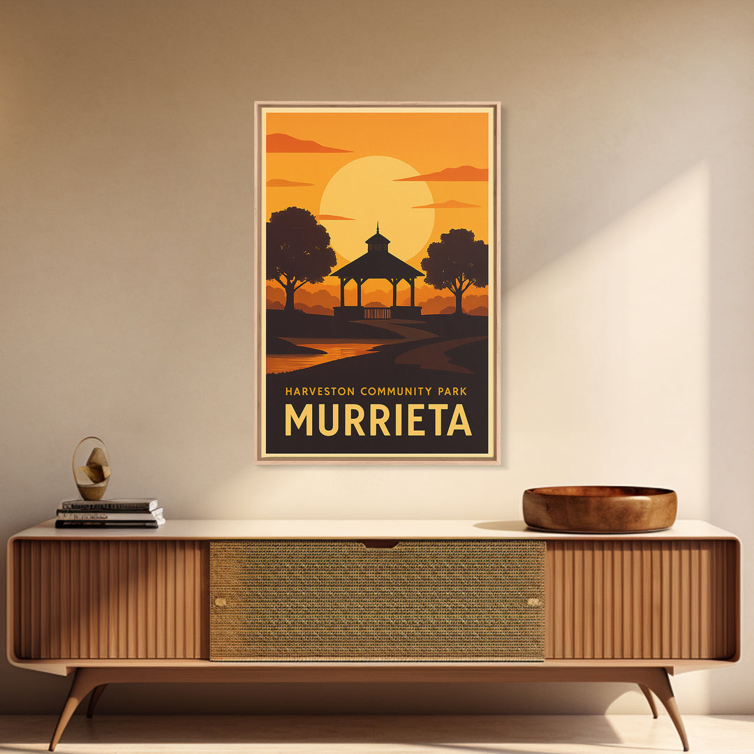 Murrieta Travel Poster, Canvas Print, Golden Travel Poster Art, Murrieta Wall Art, Travel Art Print, Retro Travel Print, Travel Wall Decor