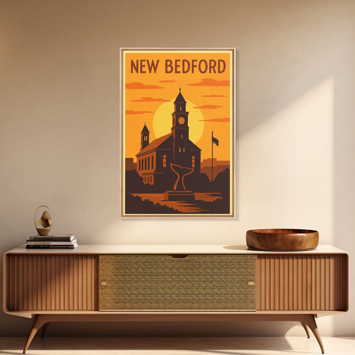New Bedford Massachusetts Travel Poster, Canvas Print, Gold Art Deco Poster Art, New Bedford City Art, Travel Poster Set, City Poster