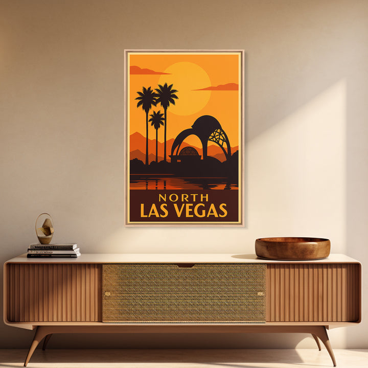 North Las Vegas Travel Poster, Canvas Print, Golden Travel Poster Art, North Las Vegas City Art, Travel Poster Set, Wanderlust Decor