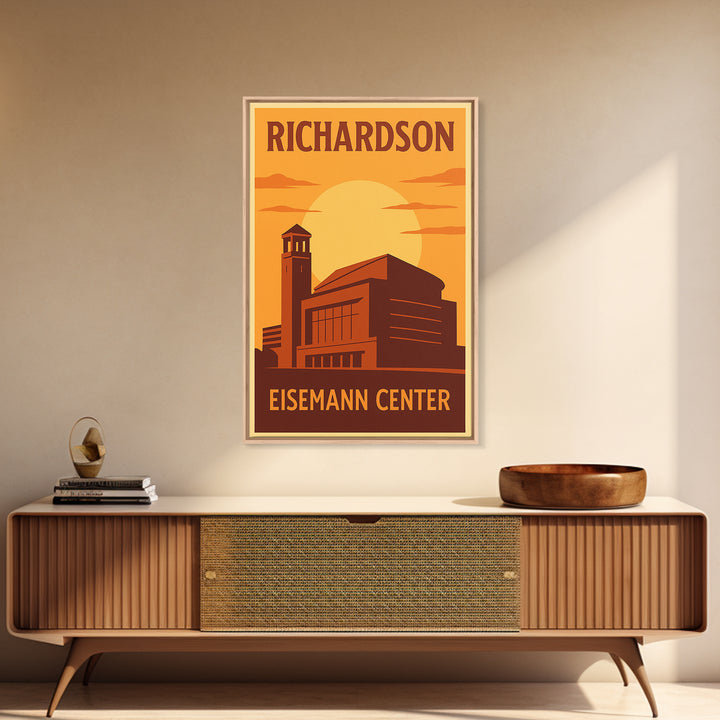 Richardson Texas Travel Poster, Canvas Print, Vintage Deco Wall Art, Richardson City Art, Gift For Travelers, Travel Print, Poster Art