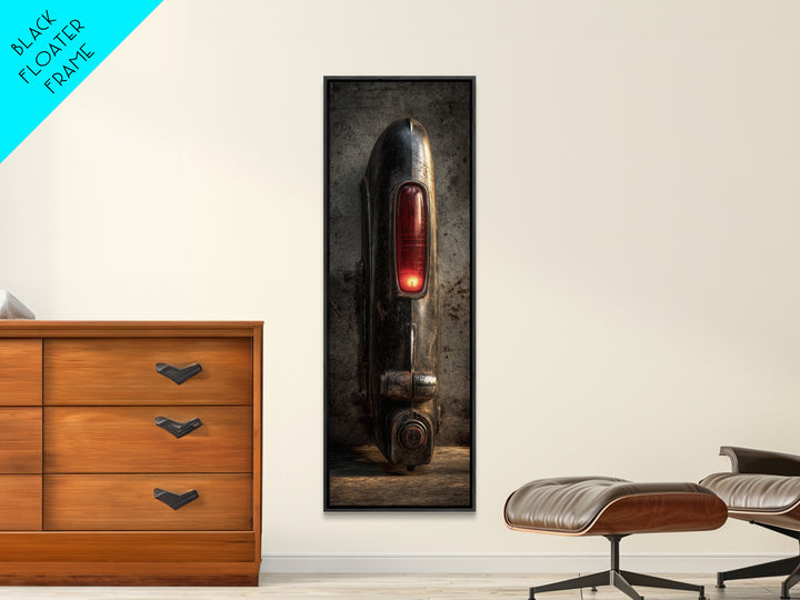 Classic Car Tail Lights Glowing at Dusk Canvas Print, Garage Art, Game Room Decor, Garage Decor, Fine Art, Motor, Gallery Decor, GAR-1x3-100