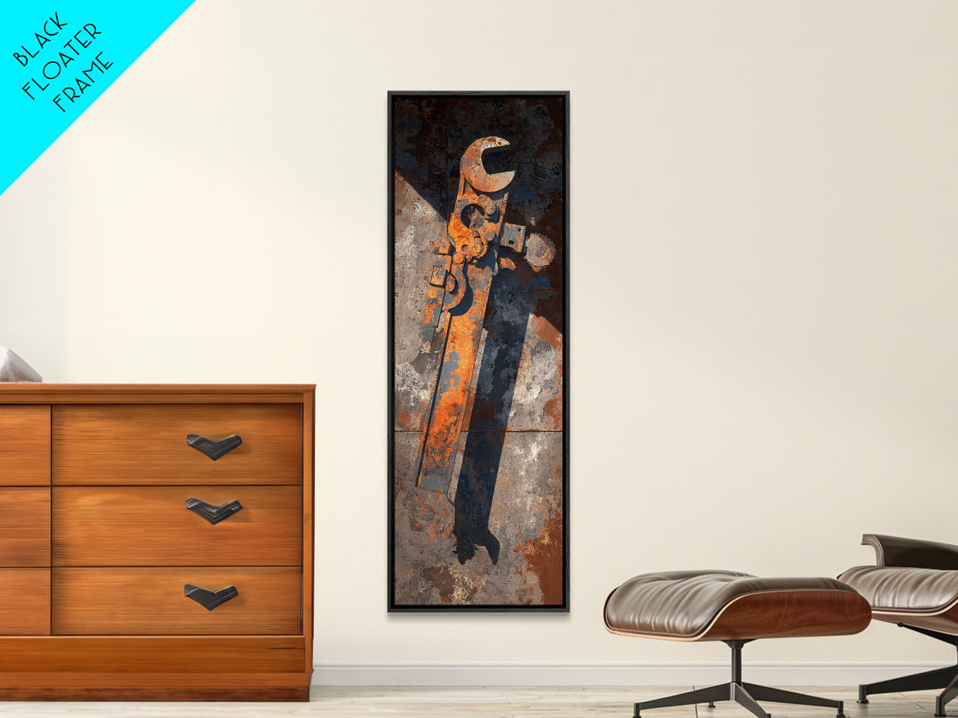 Garage Tool Silhouettes Arranged as Graphic Icons Canvas Print, Garage Art, Garage Art Poster Download, Garage Decor, Motor, GAR-1x3-2