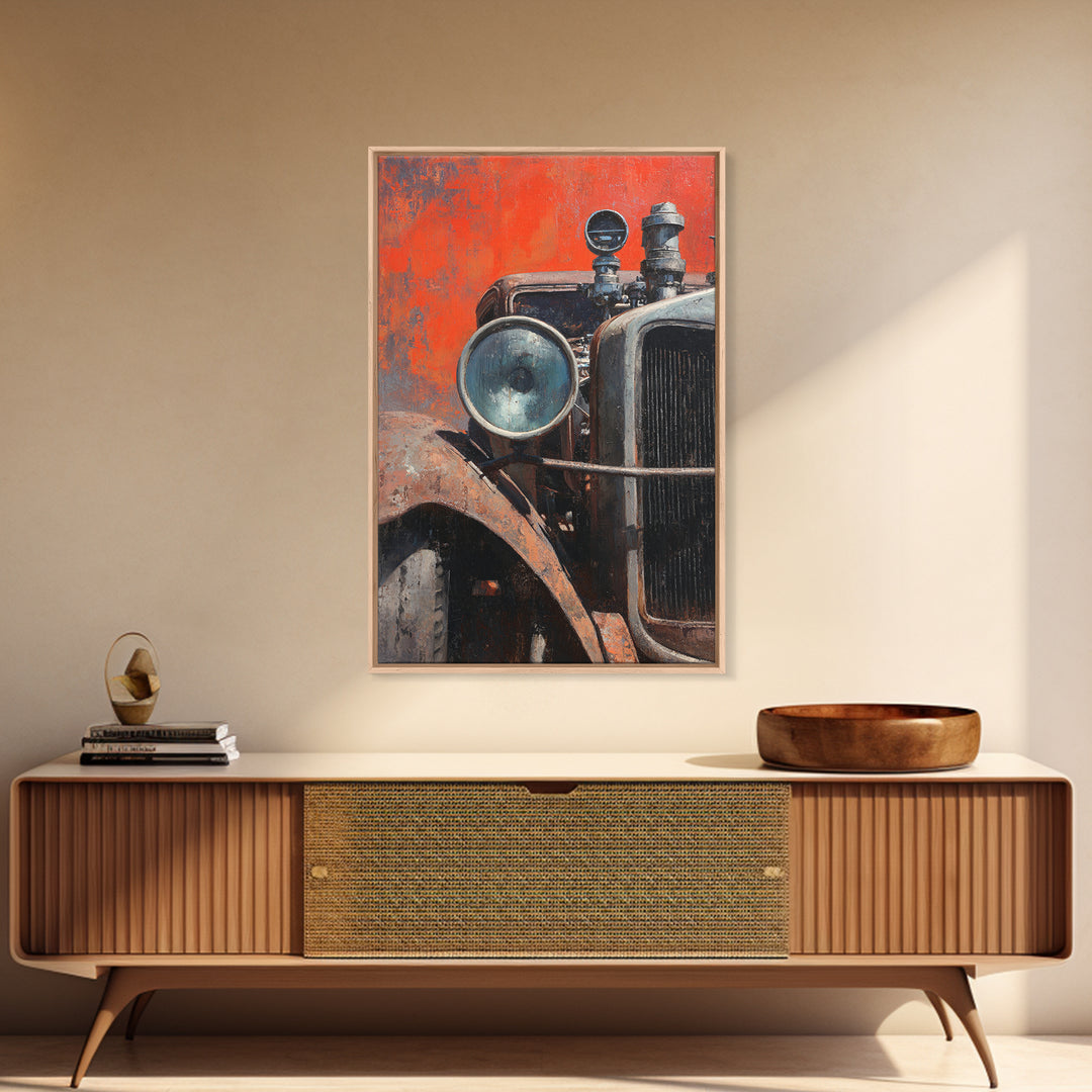 Desert Highway with Muscle Car Silhouette Canvas Print, Garage Art, Home Decor, Garage Decor, Fine Art, Motor, Man Cave Decor, GAR-2x3-5