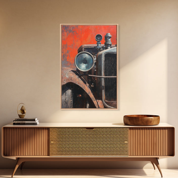 Desert Highway with Muscle Car Silhouette Canvas Print, Garage Art, Home Decor, Garage Decor, Fine Art, Motor, Man Cave Decor, GAR-2x3-5