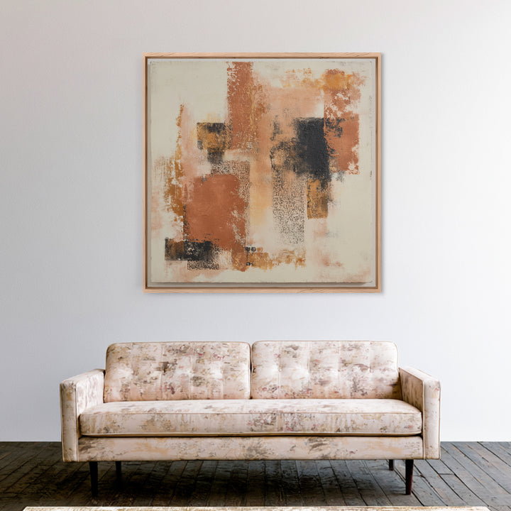 Warm Terracotta Shapes Canvas Print, Guest Bedroom Art, Set of 3 Wall Art, Bedroom Decor, Fine Art, Guest, Bedroom Prints, GBA-1x1-22