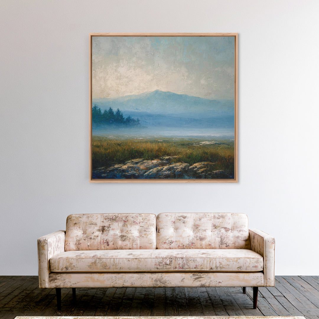 Soft Mountain Horizon Canvas Print, Guest Bedroom Art, Pink Wall Art, Bedroom Decor, Fine Art, Guest, New Home, Bedroom Prints, GBA-1x1-31