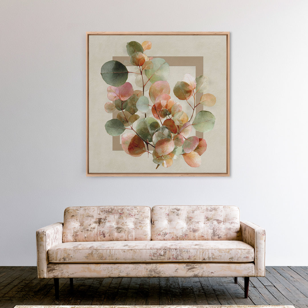 Calming Eucalyptus Watercolor Branches Framed Canvas Print, Guest Bedroom Art, Downloadable Prints, Bedroom Decor, Guest, GBA-1x1-34