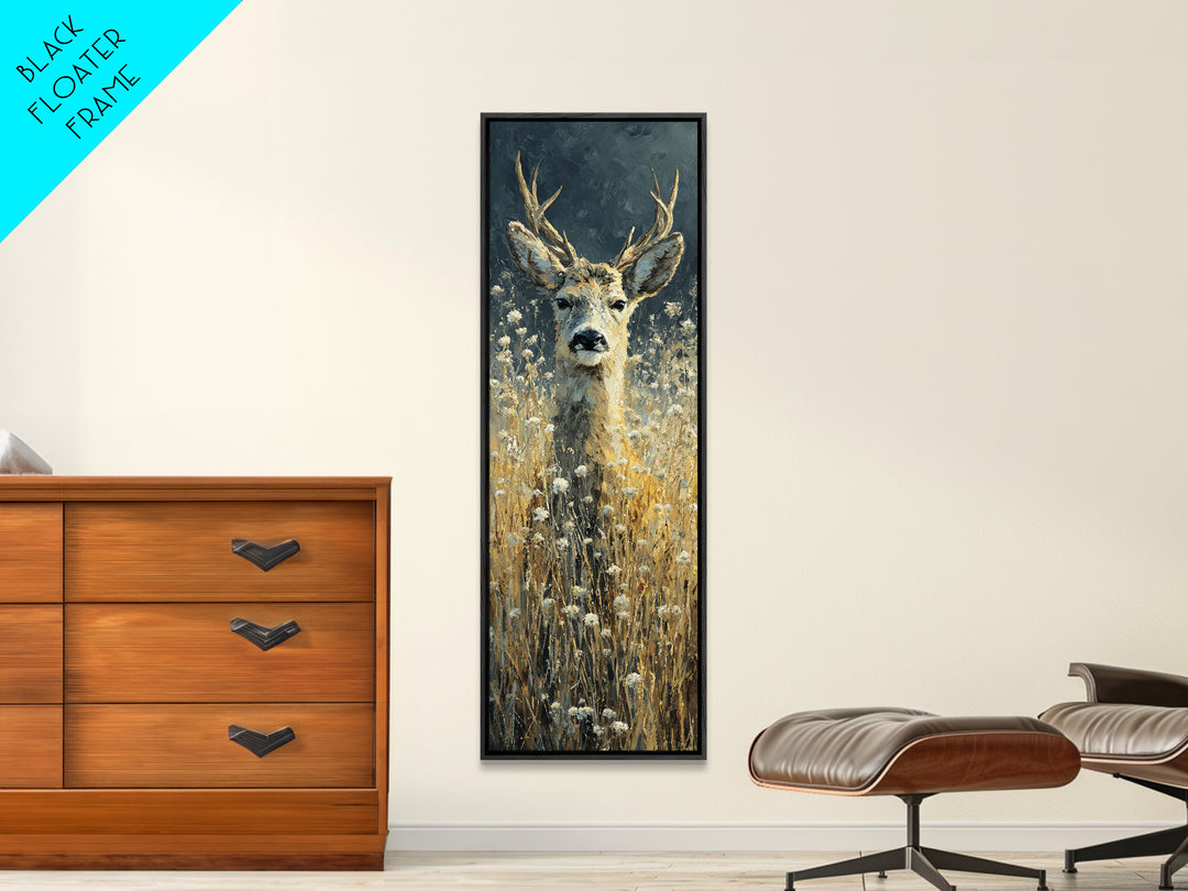 Sunlit Meadow with Delicate Flowers Canvas Print, Guest Bedroom Art, Digital Prints, Bedroom Decor, Watercolor Art, Guest, GBA-1x3-27
