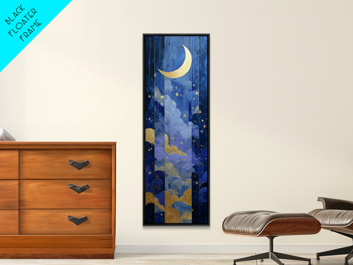 Minimal Moon and Stars Composition Canvas Print, Guest Bedroom Art, Room Decor, Bedroom Decor, Fine Art, Guest, GBA-1x3-28