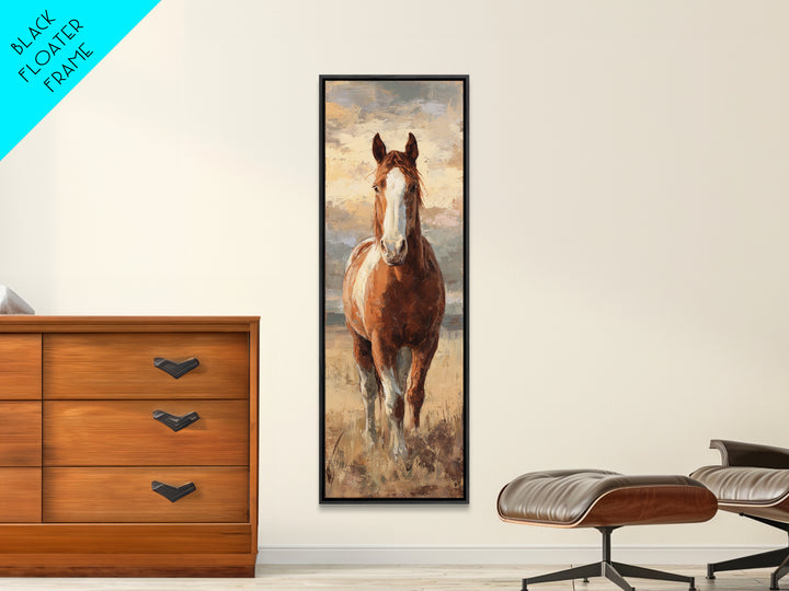 Quiet Horse Pasture at Sunset Canvas Print, Guest Bedroom Art, Bedroom Decor, Fine Art, Guest, Above Bed Decor, Funky Wall Art, GBA-1x3-33