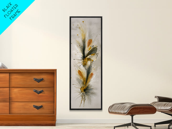 Garden Butterfly and Flowers Specimen Study Canvas Print, Guest Bedroom Art, Wall Art, Bedroom Decor, Fine Art, Guest, GBA-1x3-35