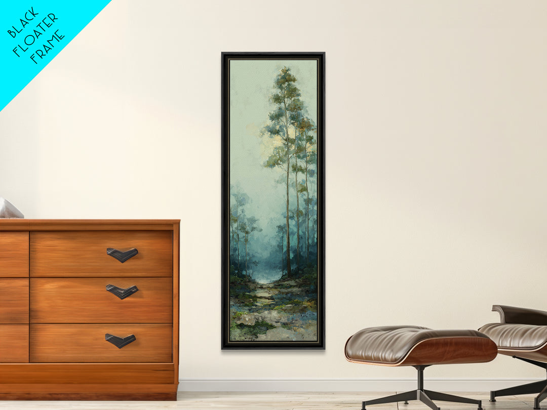 Monochrome Forest Silhouette Canvas Print, Guest Bedroom Art, Downloadable Prints, Bedroom Decor, Fine Art, Guest, Art Print, GBA-1x3-49