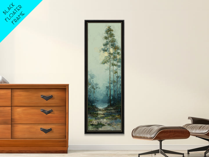 Monochrome Forest Silhouette Canvas Print, Guest Bedroom Art, Downloadable Prints, Bedroom Decor, Fine Art, Guest, Art Print, GBA-1x3-49