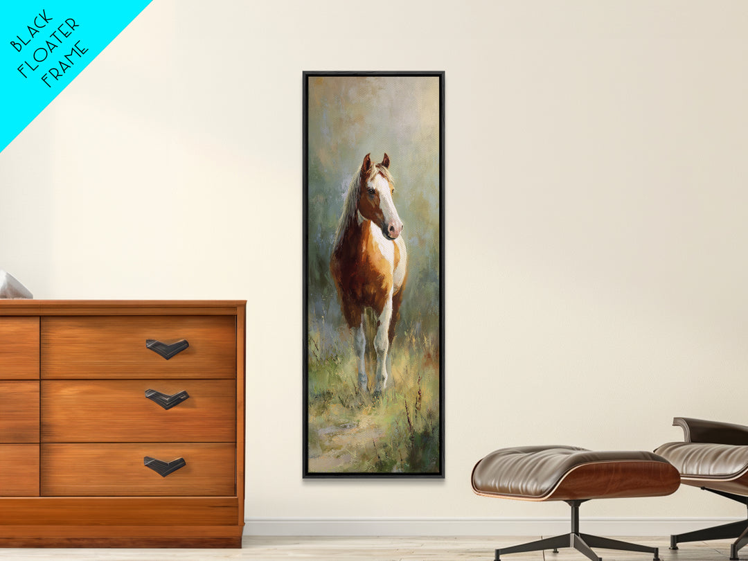 Quiet Horse Pasture at Sunset Canvas Print, Guest Bedroom Art, Fine Art Print, Bedroom Decor, Abstract Art, Guest, Poster, GBA-1x3-57