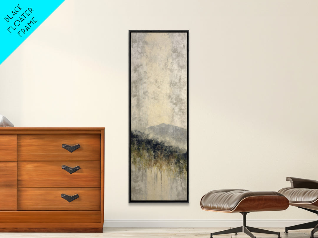 Gentle Rain over Distant Hills Canvas Print, Guest Bedroom Art, Bedroom Decor, Abstract Art, Guest, Living Room Decor, GBA-1x3-60