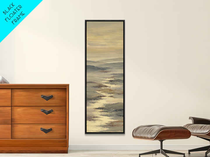 Gentle Rain over Distant Hills Framed Canvas Print, Guest Bedroom Art, Wall Art Prints, Bedroom Decor, Fine Art, Guest, GBA-1x3-84