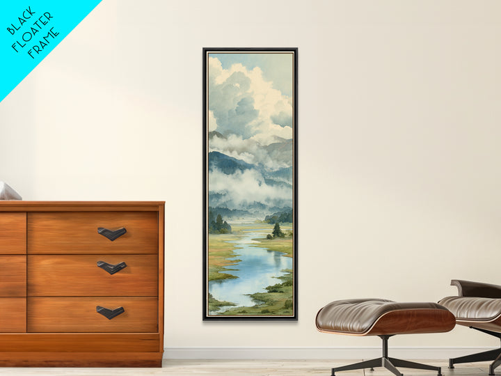 Quiet Lake Landscape at Early Morning Canvas Print, Guest Bedroom Art, Luxury Decor, Bedroom Decor, Fine Art, Guest, Home, GBA-1x3-86