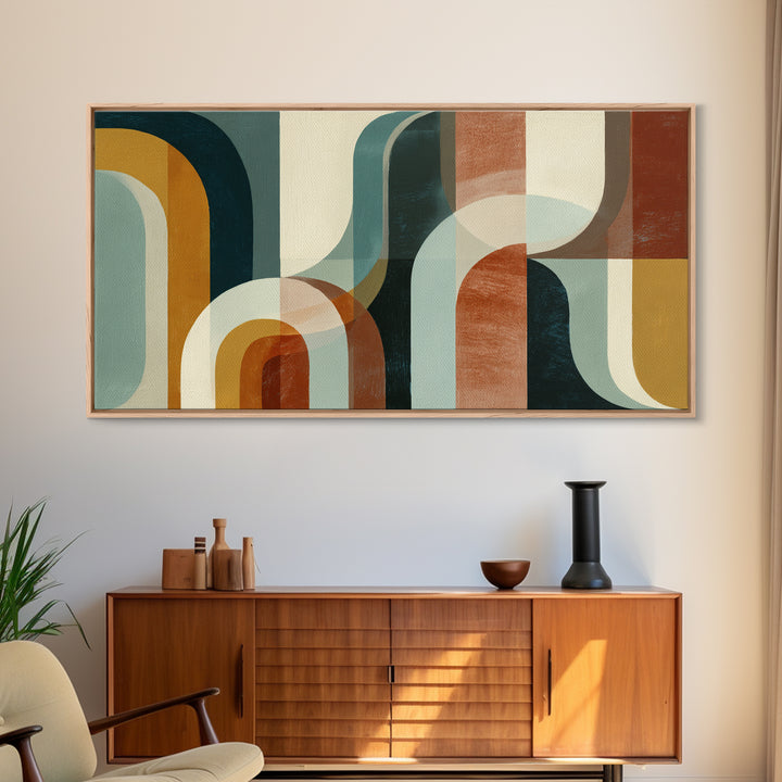 Warm Abstract Arches Framed Canvas Print, Guest Bedroom Art, Print, Bedroom Decor, Abstract Art, Guest, Living Room Wall Art, GBA-2x1-23