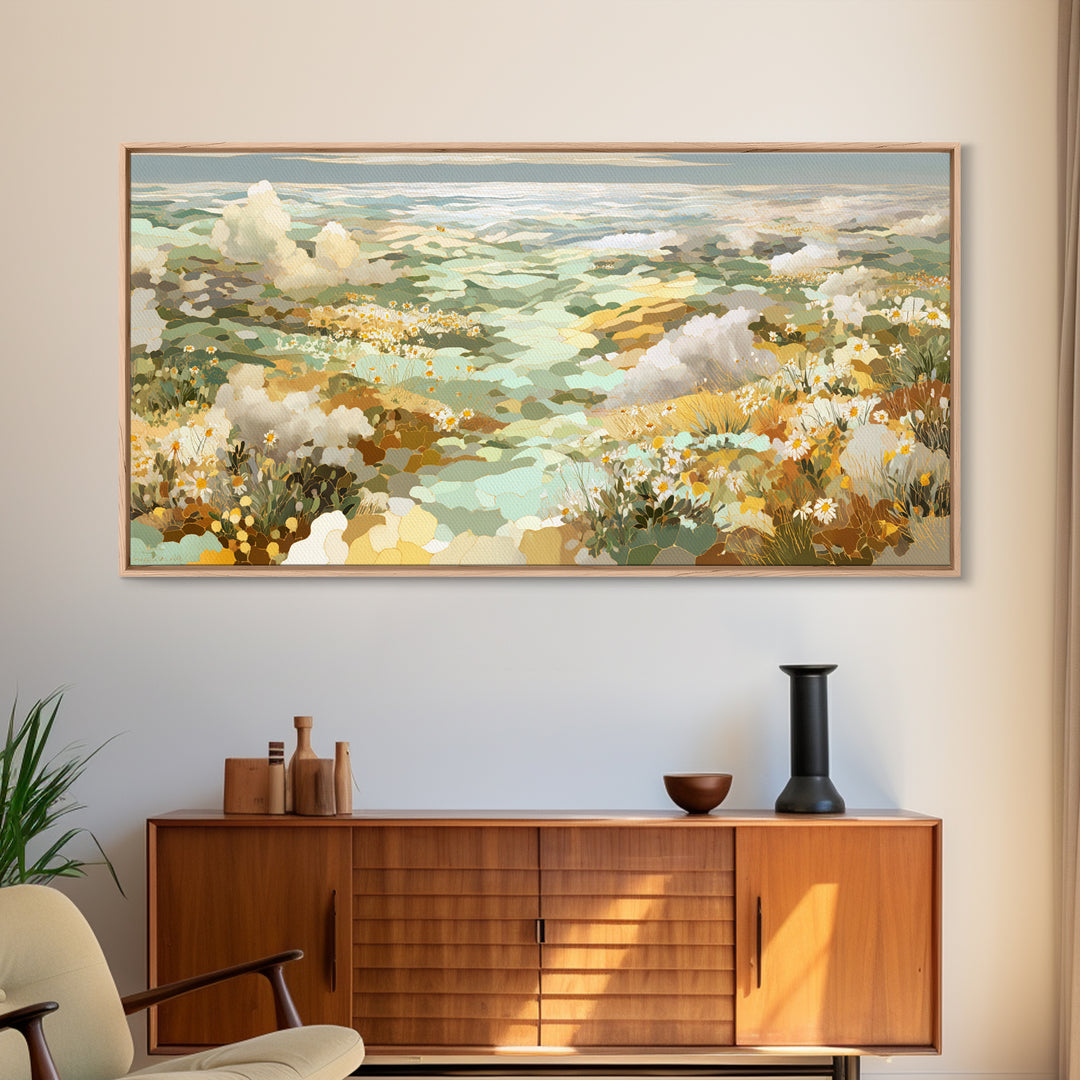 Quiet Horse Pasture at Sunset Canvas Print, Guest Bedroom Art, Contemporary Art, Bedroom Decor, Fine Art, Guest, Digital Print, GBA-2x1-41