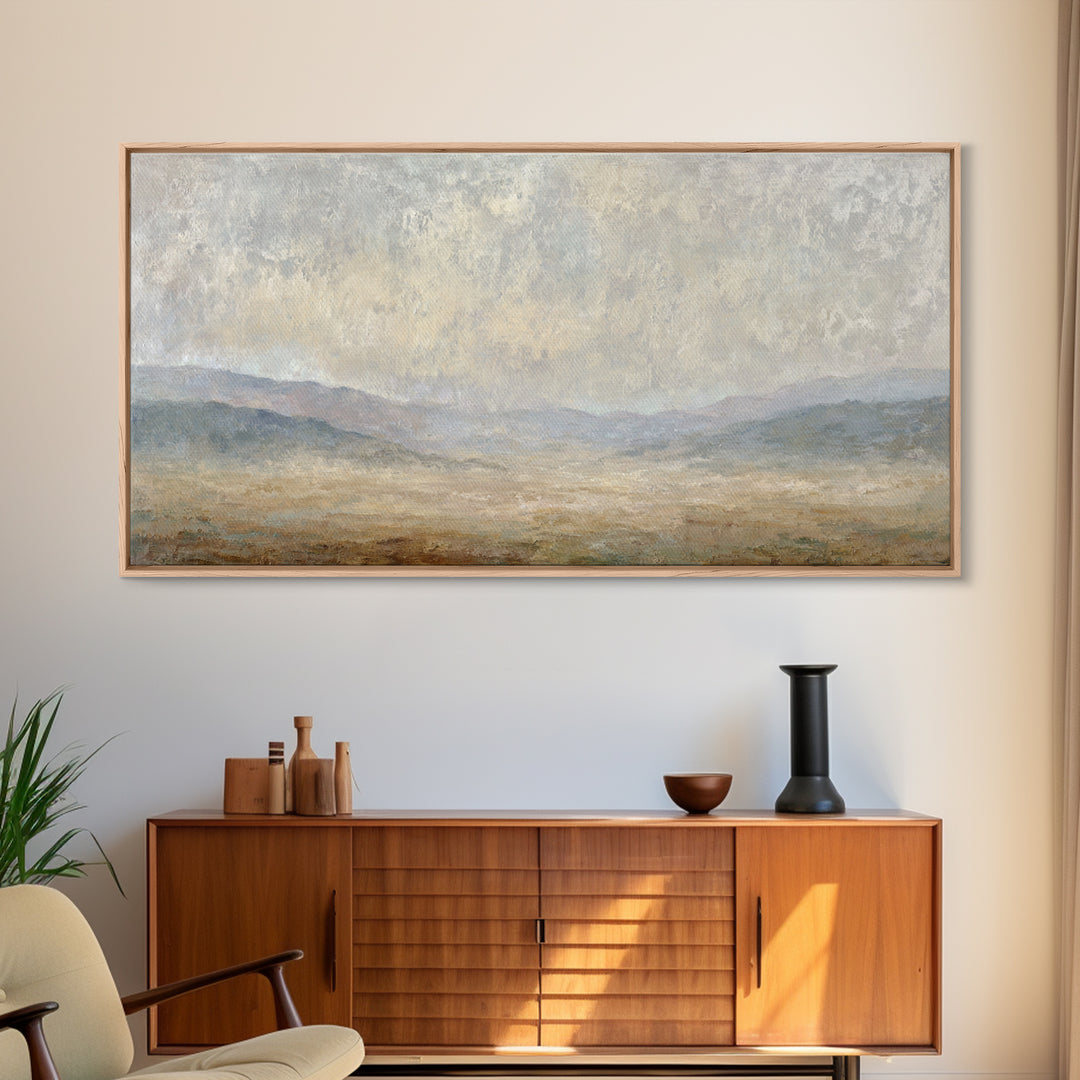 Gentle Rain over Distant Hills Canvas Print, Guest Bedroom Art, Printable Wall Art, Bedroom Decor, Watercolor Art, Guest, GBA-2x1-68