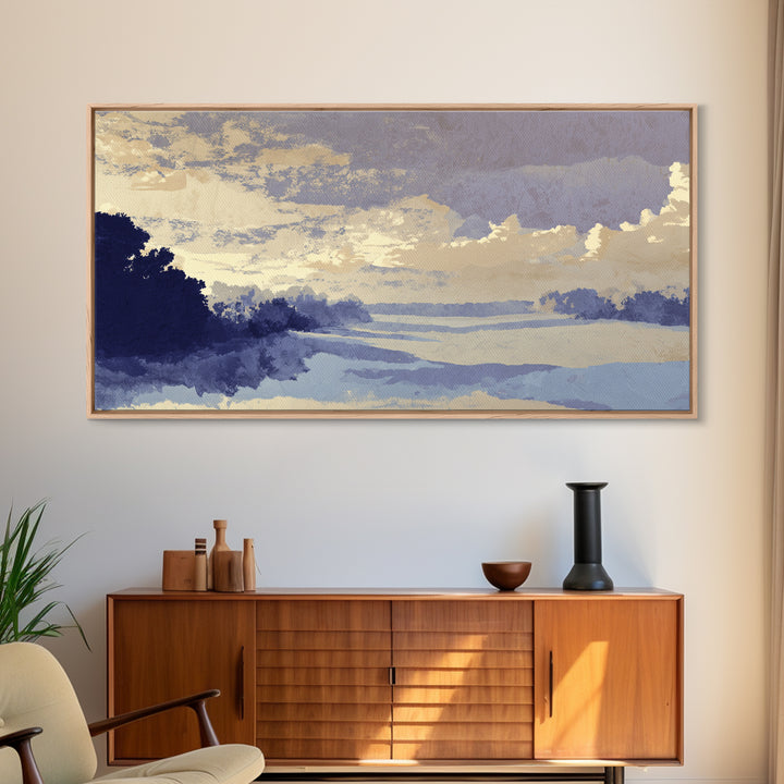 Warm Terracotta Shapes Framed Canvas Print, Guest Bedroom Art, Poster, Bedroom Decor, Fine Art, Guest, Farmhouse Decor, GBA-2x1-90